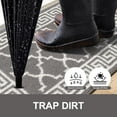 thumbnail image 5 of Findosom Kitchen Rugs Set 2 Piece, Non Slip Kitchen Floor Rugs with Rubber Backing,Machine Washable Geometric Absorbent Runner Rugs for Hallway Doormat,20"x32"+20"x48" Gray, 5 of 9