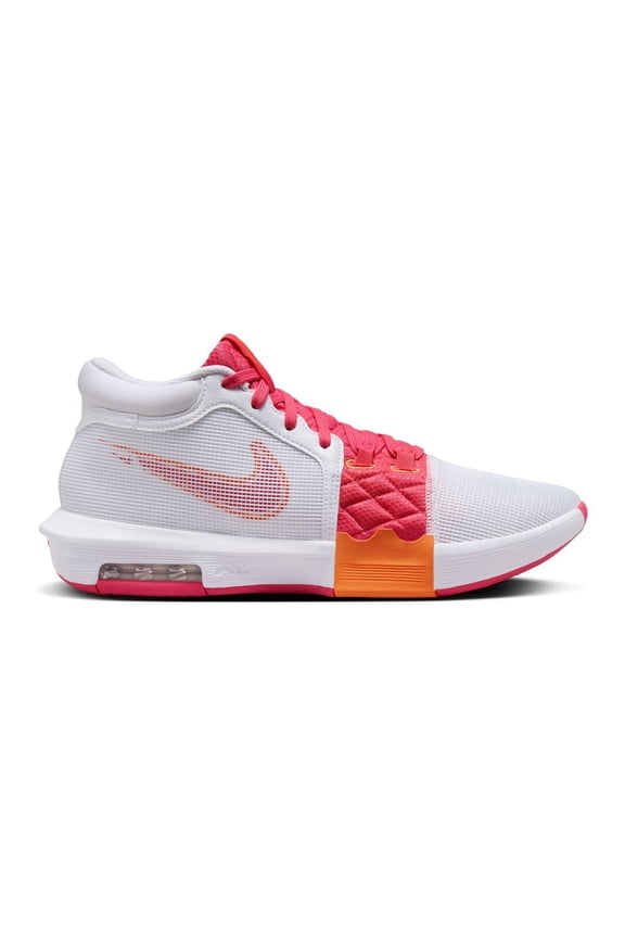 Men's Nike Lebron Witness 8 Basketball Shoes Color: White Aster Pink Size: 10