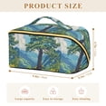 thumbnail image 4 of FORMRS Makeup Bag Travel Cosmetic Organizer for Women Fold Flat Zipper Pouch with Handle, Blue Mountain, 4 of 8