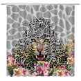 thumbnail image 3 of Leopard Zebra Shower Curtain Brown Black African Wild Animal Cheetah Zebra Print Stripes Abstract Creative Modern Bathtub r, 3 of 7