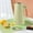 Light Green, variant on Smart Insulated Kettle Double Glass Liner, QQZ One-Touch Push Button Pour Leak-Proof Jug, Beech Wood Handle Heat Retention Pot for Coffee Tea Hot Water, Black