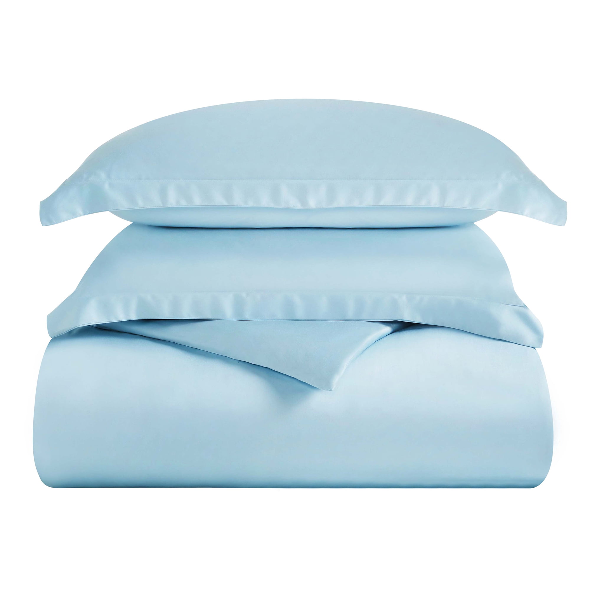 Superior Modal From Beechwood 400TC Light Blue Duvet Cover Set, Full/ Queen