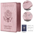 thumbnail image 4 of Funda tipo cartera con soporte para pasaporte Eoehro, paquete de 2 unidades para viajes, 4 of 7