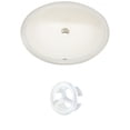 thumbnail image 1 of 19.75-in. W Oval Bathroom Undermount Sink Set In Biscuit - White Hardware AI-20399, 1 of 6