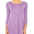 thumbnail image 5 of MOA Collection Women's A-Line Long Dress with 3/4 Sleeves and Relaxed Round Neckline, 5 of 7