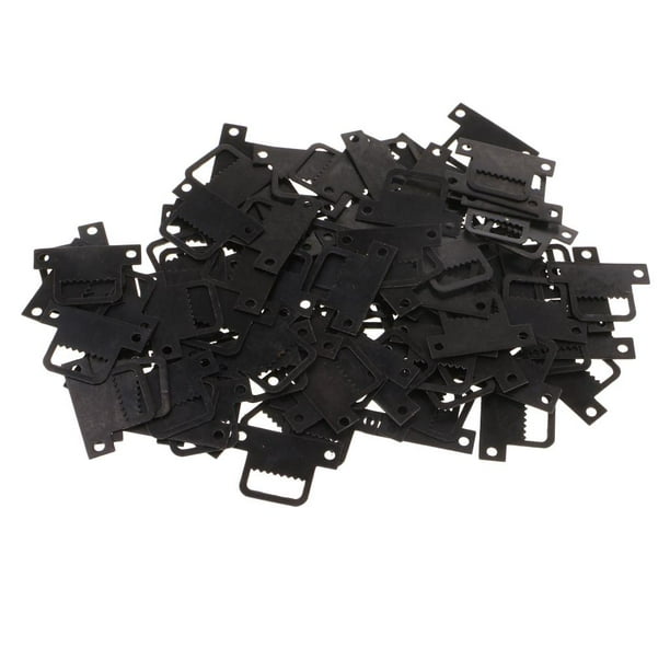Ganchos para colgar con imagen de diente de de metal de 100 piezas, ganchos para colgar con doble orificio