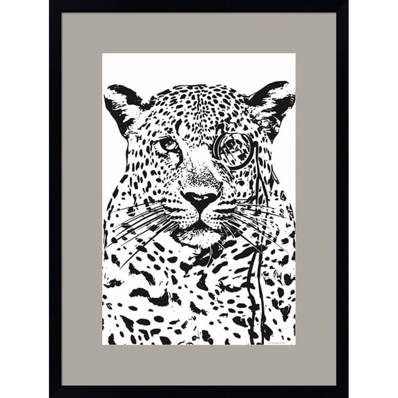 Great Art Now Cheeky Cheetah by Kamdon Kreations, Framed Wall Art, 18W x 24H