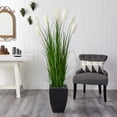thumbnail image 3 of Nearly Natural 64" Wheat Plume Grass Artificial Plant in Black Planter, Green, 3 of 4