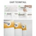 thumbnail image 5 of No Hook Shower Curtain with Snap in Liner, Yellow Grey Stripe Gradient Hotel Shower Curtains for Bathroom, Washable Shower Curtain Liner Set with Mesh Top Window, 72”x78”, 5 of 6