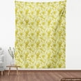 thumbnail image 3 of Muted Colors Upholstery Fabric by the Yard, Retro Summer Flowers and Leaves, Decorative Fabric for DIY and Home Accents, Pale Yellow Earth Yellow by Ambesonne, 3 of 4