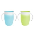 thumbnail image 2 of Munchkin® Miracle® 360° Trainer Sippy Cup, 7 oz, Blue/Green, Unisex, 2 Pack, 2 of 8