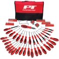 thumbnail image 1 of Performance Tool Screwdriver W1721 Star/Slotted/Phillips/Hex/Square; Chrome Vanadium Steel; Red Handle; With Magnetic Tip; Set Of 100, 1 of 4