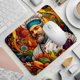 thumbnail image 2 of Alfombrilla de ratón Chef Vegetable World con base de goma antideslizante, cuadrada, protector para portátil, almohadillas de escritura, alfombrilla de ratón para juegos de ordenador,, 2 of 7