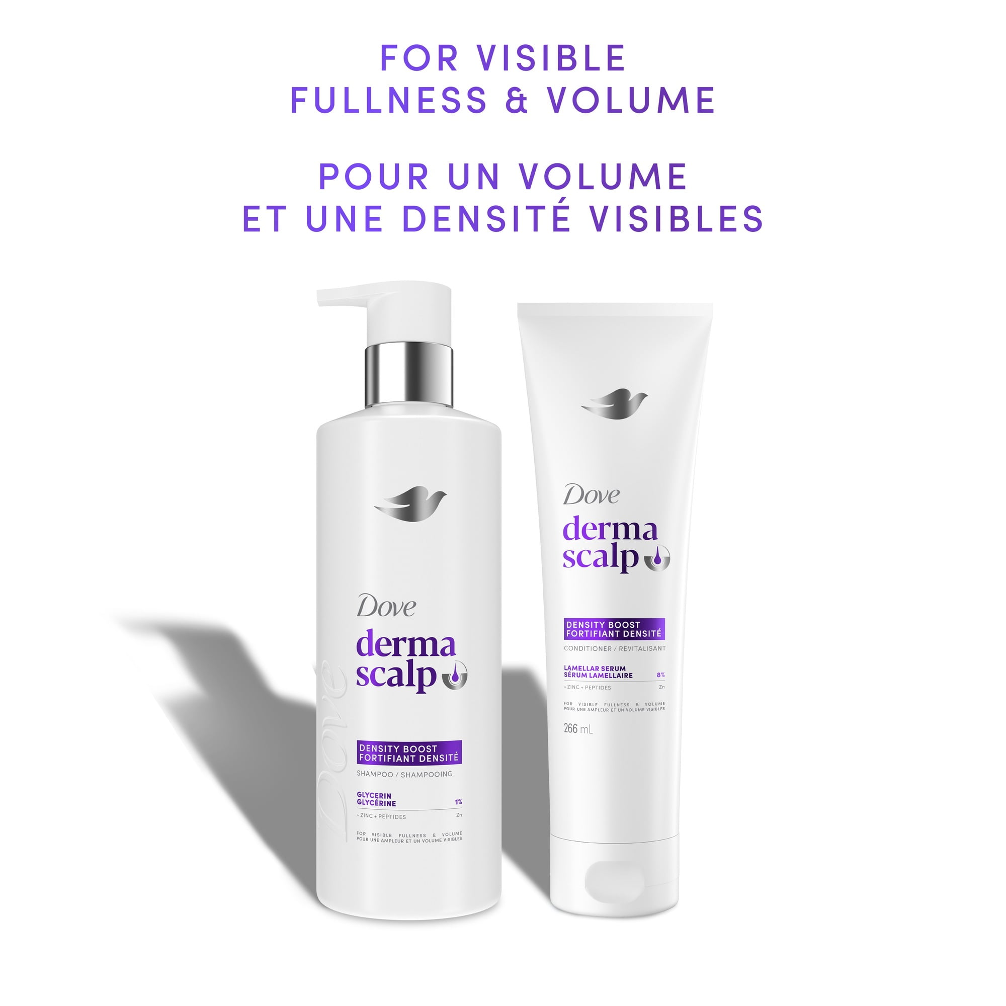 Dove Derma Scalp Conditioner for Thicker, Stronger, Fuller-Looking Hair Density Boost with Glycerin, 266 ML