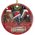 thumbnail image 1 of Adornos navideños de granja para árbol de Navidad, adornos navideños de caballos (2023), regalos de caballos para damas, caballo navideño, 1 of 5