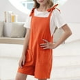 thumbnail image 4 of XXWXYD Girls Jumpsuit Sleeveless Adjustable Lace Trim Shoulder Strap Shorts with Pockets, Casual Romper for Spring Summer Fall, 4 of 8