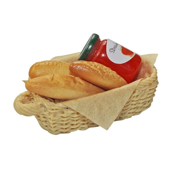 1:12 Miniature Bread Basket Set Doll Toy