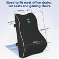thumbnail image 3 of Guttylief Lumbar Support Pillow for Office Chair, Memory Foam Back Cushion for Car Seat & Gaming Chair, Black, 3 of 10