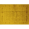 thumbnail image 1 of Ahgly Company Machine Washable Indoor Rectangle Oriental Yellow Industrial Area Rugs, 7' x 10', 1 of 4