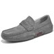 thumbnail image 3 of Zapatos casuales de verano para hombre, mocasines de cuero genuino para hombre, mocasines transpirables sin cordones, zapatos de conducción de estilo italiano (26,5 cm), 3 of 3