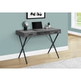 thumbnail image 5 of 42" Grey Computer Desk - Home Office Laptop Table w/ Storage, Black Metal Frame & Laminate Top. Modern Design for Small Spaces. Stone-Look Finish., 5 of 5