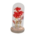 thumbnail image 3 of Flor preservada en cúpula de cristal para mamá Rosa romántica de amor para momento especial Rojo, 3 of 9