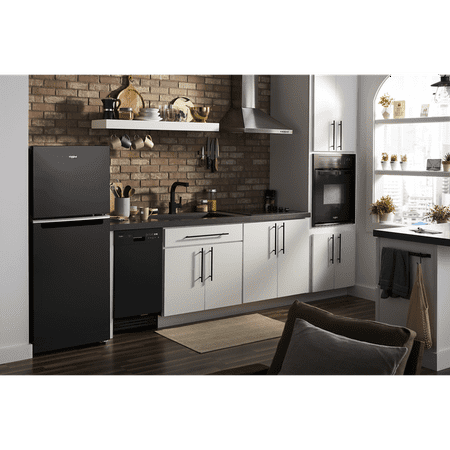 Whirlpool - 11.6 Cu. Ft. Top-Freezer Counter-Depth Refrigerator - Black
