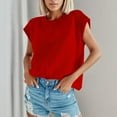 thumbnail image 1 of MKLEKYY Chandails pour Adolescentes Mode Femme Gilet Tricoté Pull Sans Manches Col Rond Décontracté Pull T-Shirt Uni, 1 of 1