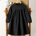 thumbnail image 4 of Krayuyo Girls Fall Dresses Ruffled Crew Neck Long Sleeve Casual Dresses Little Girls A-Line Dresses 2-10 Years, 4 of 7
