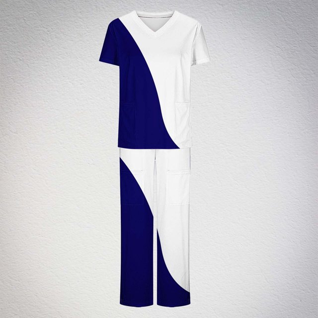 Soki Ensemble de Vêtements Médicaux pour Femmes Hauts à Col en V et Pantalons de Jogging