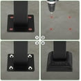 thumbnail image 4 of CHTER Handrails for Outdoor Steps, 3 Step Stair Hand Rail Kit, Transitional Wrought Iron Railings with Installation Kit, Stair Rails for Seniors, Concrete Steps & Porch & Deck(Black), 4 of 6