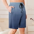 thumbnail image 7 of Bovxnpu Men's Pajama Bottoms Loungewear Sleep Shorts, Men's Striped Loungewear Shorts With Drawstring Elastic Waist For Sleep Gym Home Shorts, 7 of 7