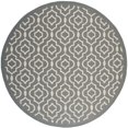 thumbnail image 1 of Safavieh Courtyard Anthracite Indoor Outdoor Rug - Round 5'3", 1 of 5