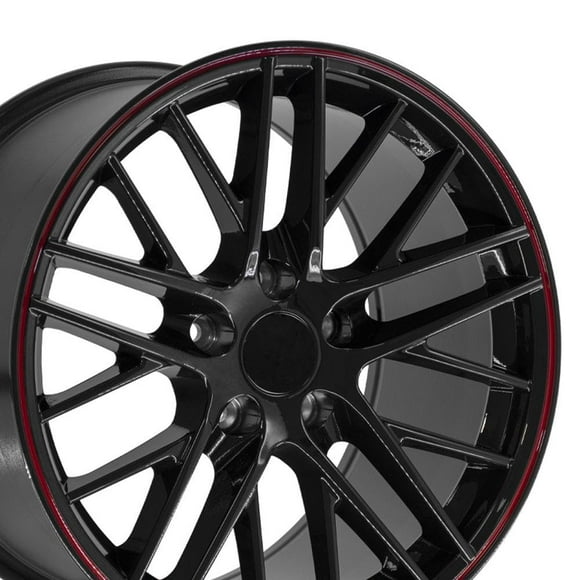 OE Wheels CV08A 18 Inch Rim Fits Corvette C6 ZR1 Style 5x120.65 18x10.5 Gloss Black Redline - Hollander 5402 (1)