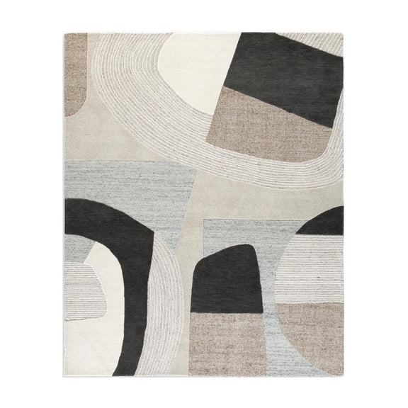 Signature Design by Ashley Edrickhill 5' x 7' Area Rug, Grayish Teal Taupe Cream Abstract