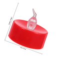 thumbnail image 2 of Gouttes de Pluie 12 Pcs Petites Bougies Électriques Rouges en Plastique Élégantes pour Anniversaire de Mariage, 2 of 8