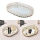 thumbnail image 2 of Bandeja con espejo ovalado y diamantes para joyas, bandeja decorativa con velas enjoyadas L, 2 of 8