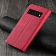 thumbnail image 5 of Premium PU Leather Flip Folio Case for Google Pixel 6 Pro, Protective Case with Kickstand Card Slot Magnetic Closure Shockproof Full Protection Wallet Cover for Google Pixel 6 Pro - Red, 5 of 12