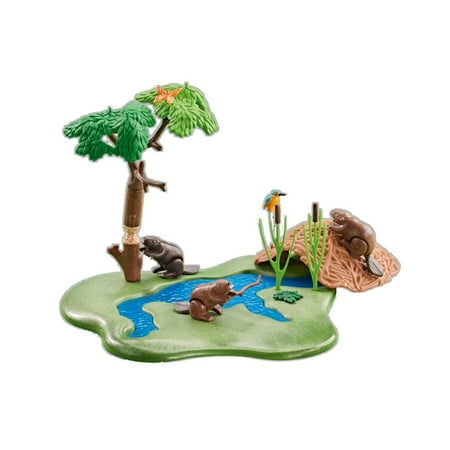 Playmobil Add On #6541 Beaver Lodge at the River - New Factory (Playmobil Alpine Lodge Best Price)