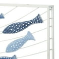 thumbnail image 5 of DecMode Blue Metal Spotted Fish Wall Decor with White Frame, 5 of 12