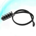 thumbnail image 4 of 4-Pin CPU Fan Splitter Extension Cable 1 to 5 PC Computer Fan Power Connector Adapter Cord (Black), 4 of 8