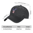 thumbnail image 6 of LNWH Baseball Cap, Adjustable Size for Running Workouts and Outdoor Activities All Seasons, America Flag Y - Black, 6 of 8
