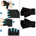 thumbnail image 4 of Weight Lifting Glove Workout Wrist Wrap Exercise Gym , , Powerlifting, Cycling - L L, 4 of 10