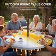 thumbnail image 3 of Round Outdoor Tablecloth with Umbrella Hole and Zipper, Orange Grey White Tablecloth with Elastic Waterproof, Farmhouse Ombre Color Modern Simple Patio Table Covers for 45" - 54" Picnic Pool Tables, 3 of 9