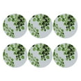 thumbnail image 2 of Bingfone Vintage Watercolor Green Leaves Leather Drinks Coasters With Set Of 6,Suitable For Home Kitchen,Coffee Cup Coasters Home Gift, 2 of 9