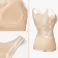 thumbnail image 2 of JUUNthy Womens Shapewear Tank Tops, Breathable Seamless Tummy Control Push Up Bulit in Bra No Show Everday Body Shaper Beige M, 2 of 7