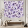 thumbnail image 5 of Purple Flower Tapestry for Bedroom Wall Hanging Tapestry, Ombre Botanical Watercolor Floral Spring Ceiling Backdrop Tapestries Poster Blanket Wall Decor for Teens Room Living Room Dorm 39" x 59", 5 of 8