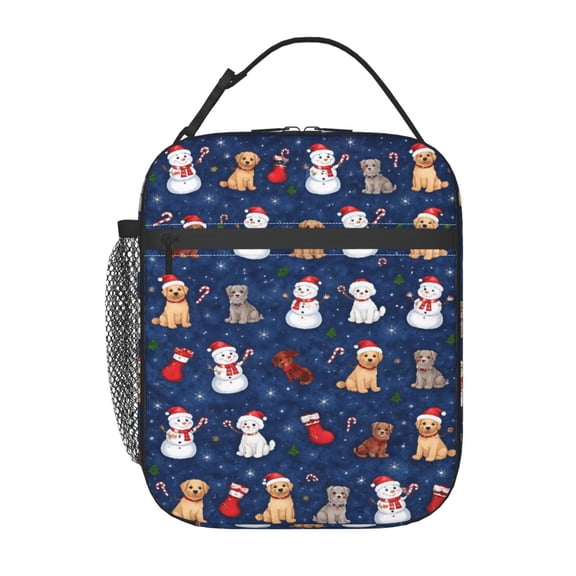 Christmas Dog Lunch boxs Portable Thermal Lunch Bags