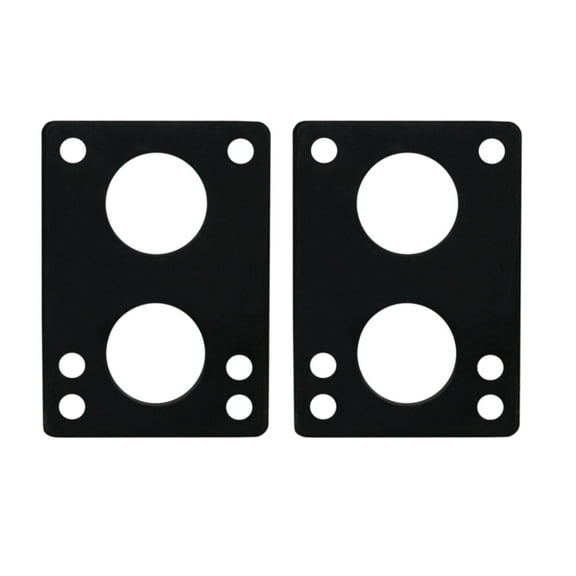 Longboard Riser Pads 1/4" (6mm) Pair of Risers Skateboard Shock Pads Black