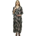 thumbnail image 6 of Bimba Moms Black Floral Printed Kimono Sleeve Maternity Kaftan With Belt-4, 6 of 6